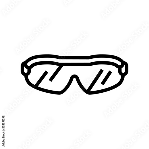 sunglasses golf player accessory line icon vector. sunglasses golf player accessory sign. isolated contour symbol black illustration