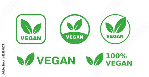 vegan organic sticker labels pack