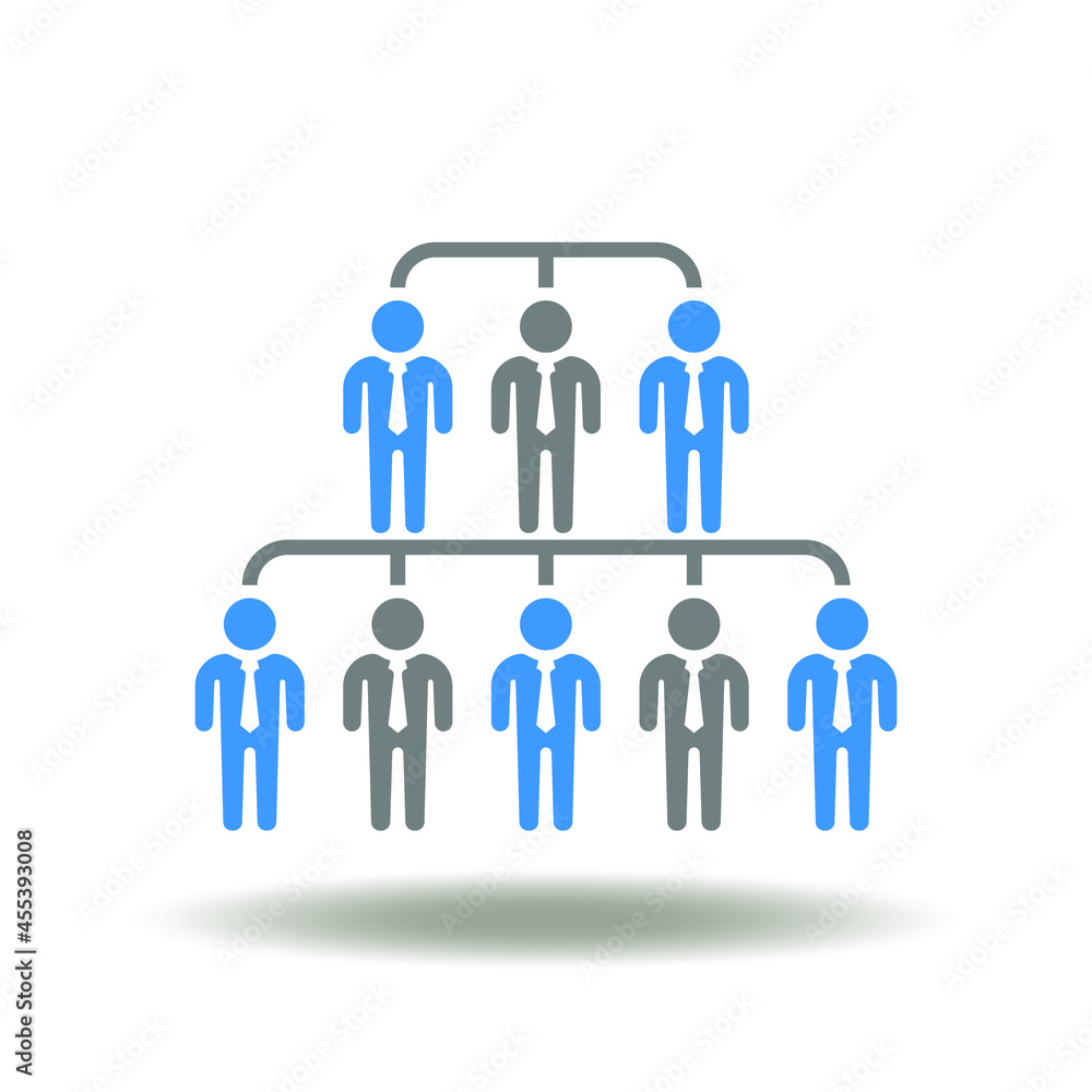 Businessman flowchart structure organization vector illustration. Business work organization icon. People separation sign. Delegating logo. Segregation symbol. Businessman flowchart structure organization vector illustration. Business work organization icon. People separation sign. Delegating logo. Segregation symbol.