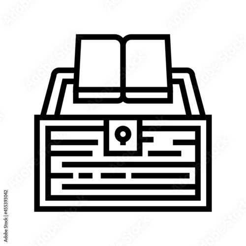book educate knowledge line icon vector. book educate knowledge sign. isolated contour symbol black illustration