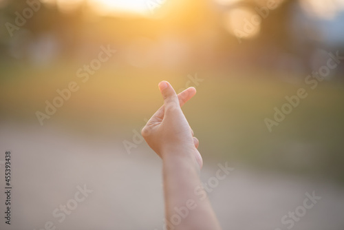 symbol of mini heart bokeh background
