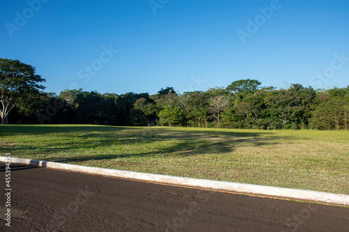 Walking and cycling trail in a public park