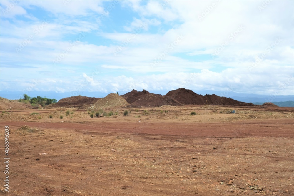 Open nickel mining activity by clearing land Open nickel mining activity by clearing land