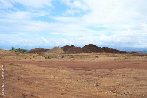 Open nickel mining activity by clearing land