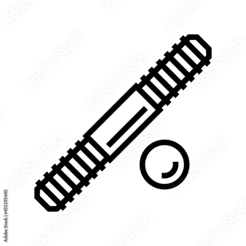 set stud bolt line icon vector. set stud bolt sign. isolated contour symbol black illustration