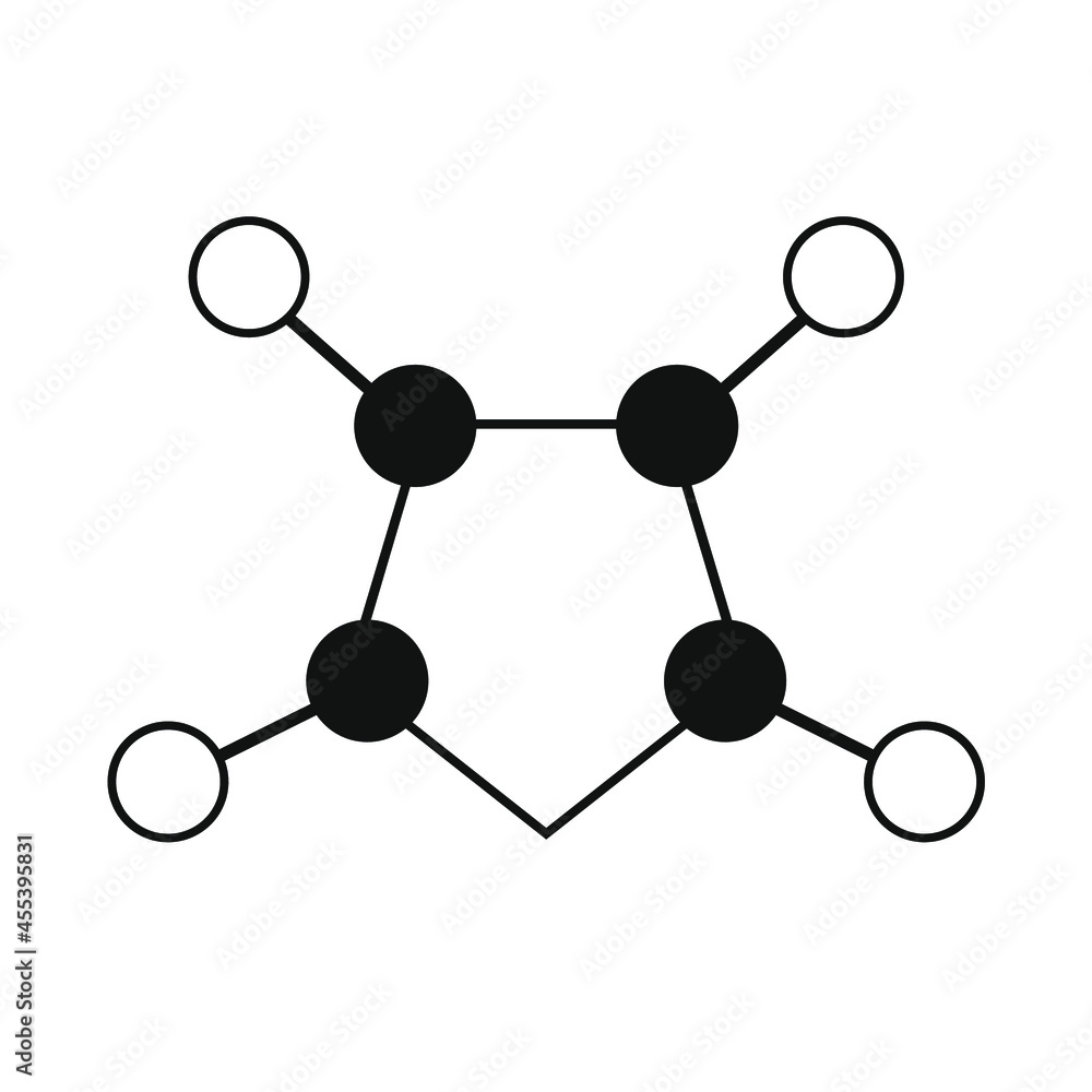 a collection of circles connected by a line to a pentagon a collection of circles connected by a line to a pentagon
