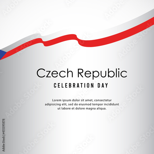 Happy independence day of Czech Republic. template, background. Vector illustration