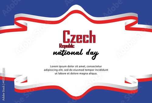 Happy independence day of Czech Republic. template, background. Vector illustration