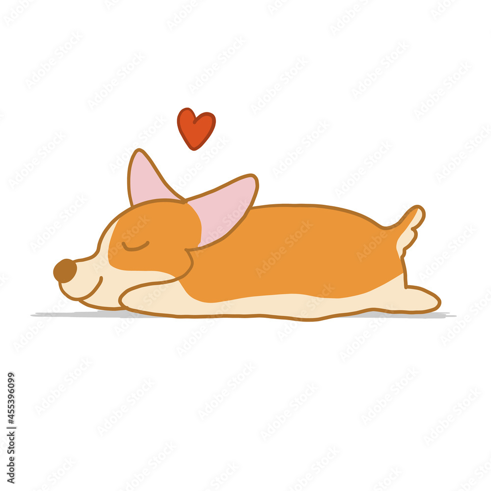 Corgi dog. Funny Puppy. Sketch for your design Corgi dog. Funny Puppy. Sketch for your design