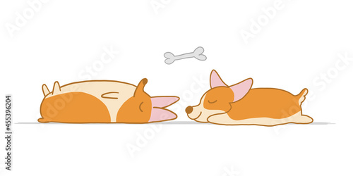 Corgi dogs. Funny Puppy. Sketch for your design