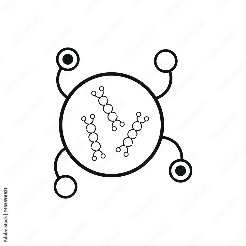 Obraz premium three DNA molecules in a circle