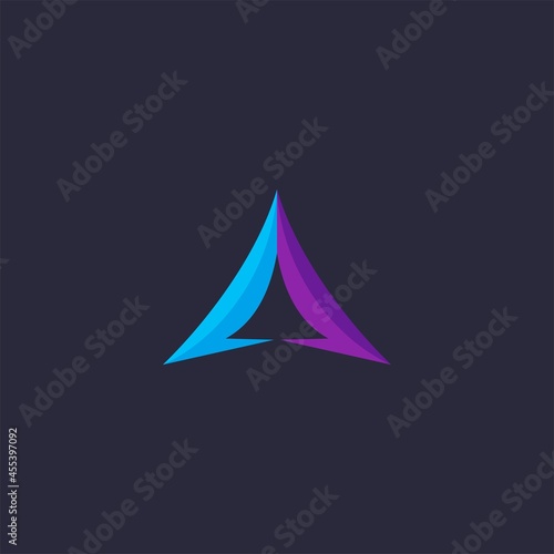 letter A logo arrow,modern arrow