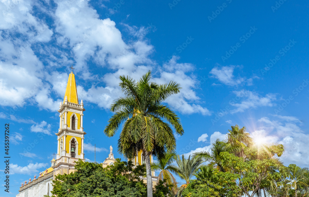 Immaculate Conception Cathedral in Mazatlan historic city center (Centro Historico).