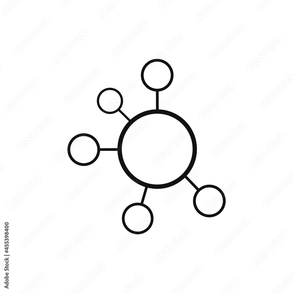 vector image of a molecule icon vector image of a molecule icon