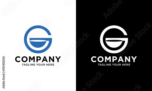 Initial letter G food Logo Design Template. Illustration vector graphic. Design concept bowl .