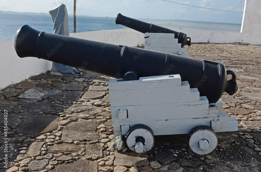 Canhão Naval antigo - Marinha do Brasil - Forte São Diogo - Salvador