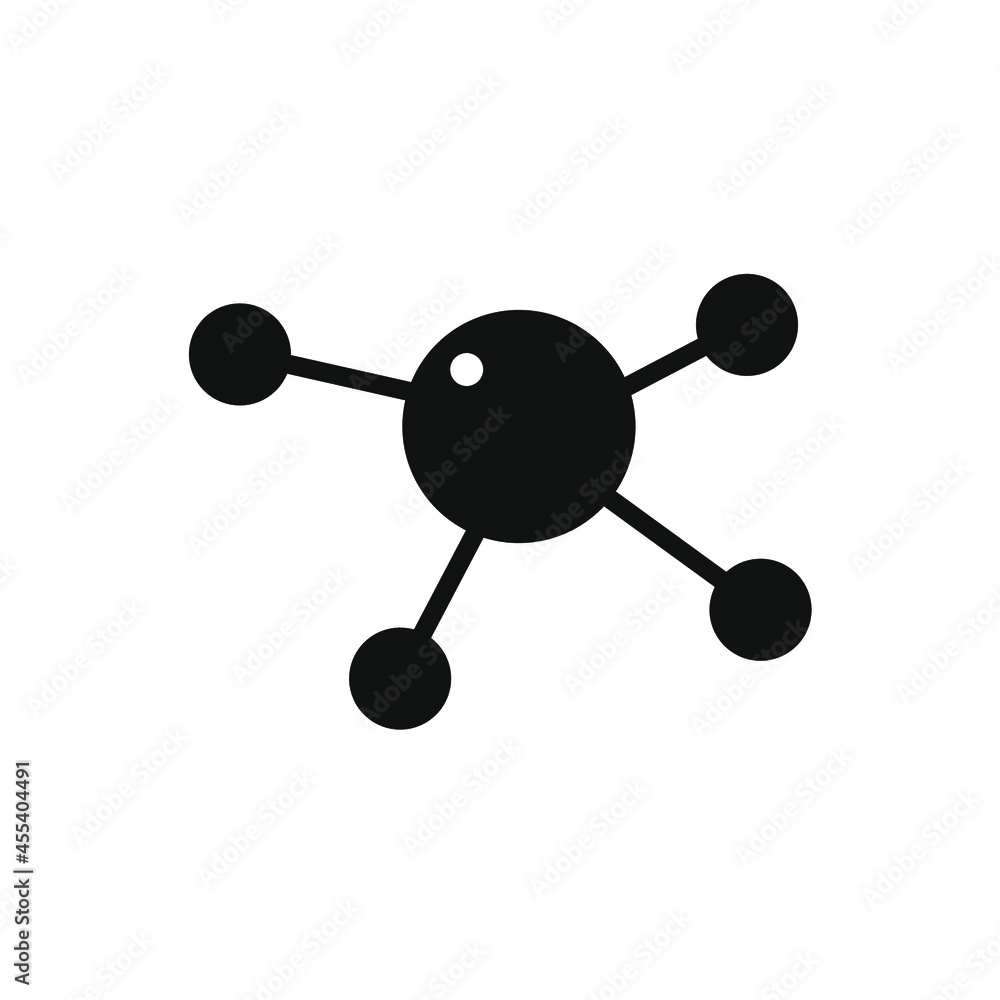 four small circles connected by a line to the big circle four small circles connected by a line to the big circle