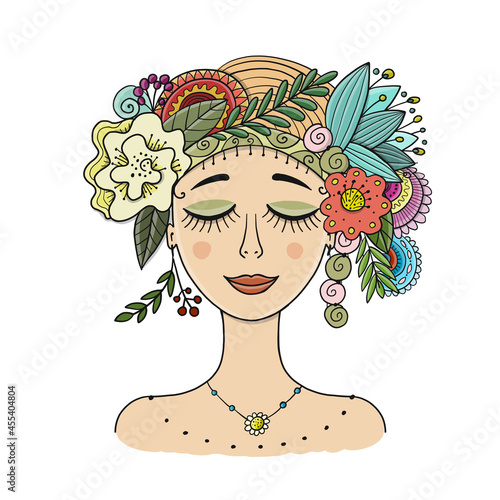 Woman portrait beautiful for your design