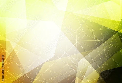 Light Green, Yellow vector background with triangles.