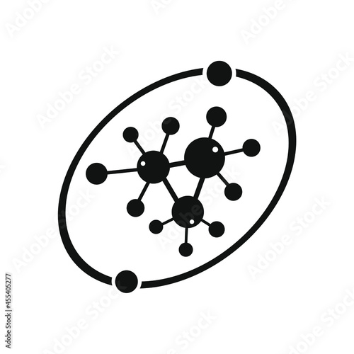 a vector of molecules inside a circle