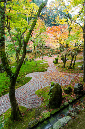 The Japanese garden in Komyozenji Temple,Komyozen-ji is a Zen temple in Dazaifu, Fukuoka Prefecture. photo