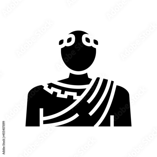 emperor ancient rome glyph icon vector. emperor ancient rome sign. isolated contour symbol black illustration