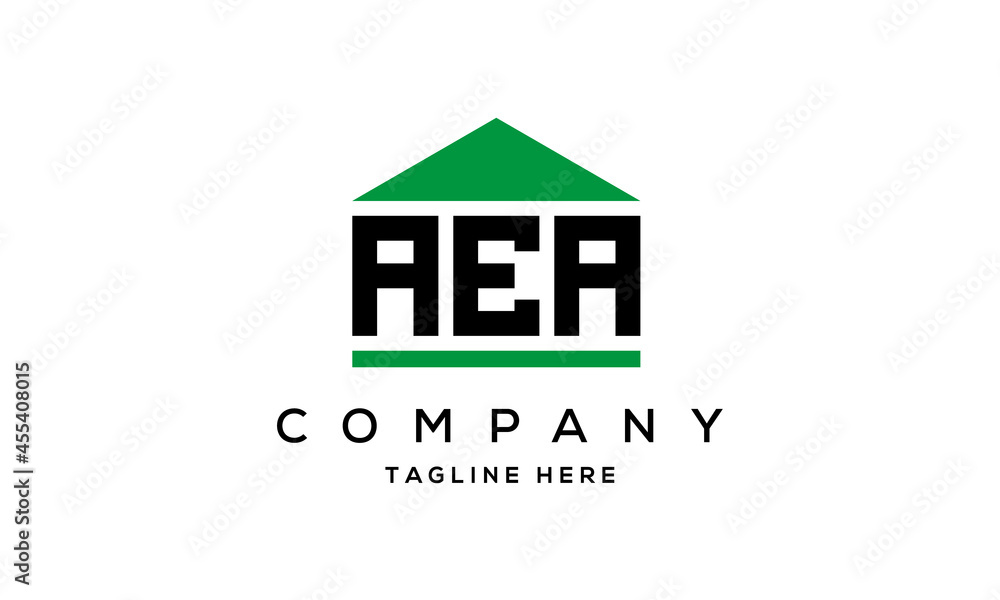 AEA three letter house for real estate logo design