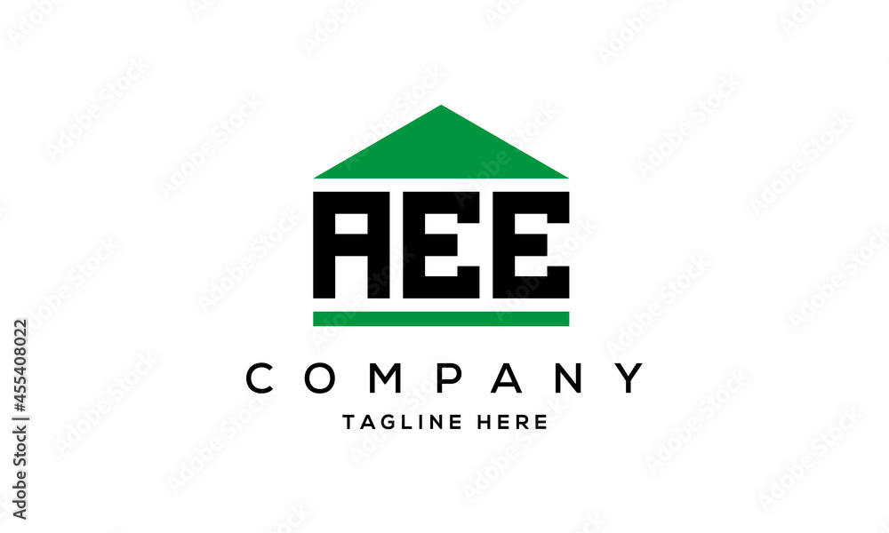Fototapeta premium AEE three letter house for real estate logo design