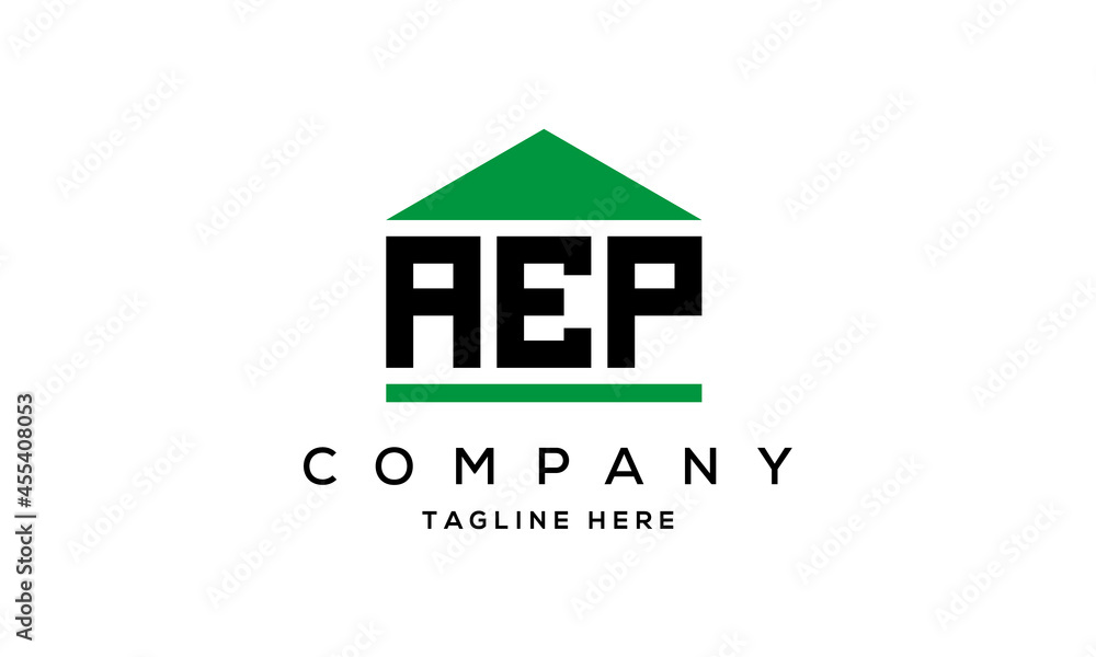 Fototapeta premium AEP three letter house for real estate logo design