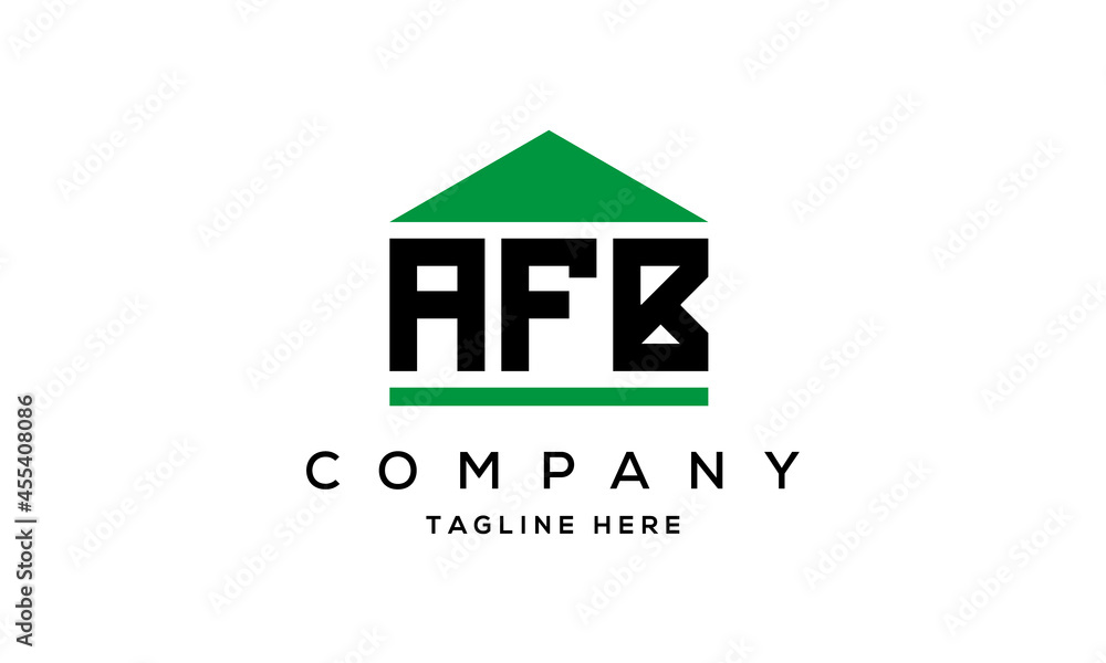 Fototapeta premium AFB three letter house for real estate logo design