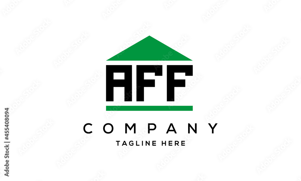 Fototapeta premium AFF three letter house for real estate logo design