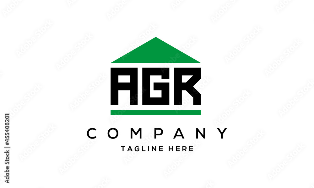 Fototapeta premium AGR three letter house for real estate logo design