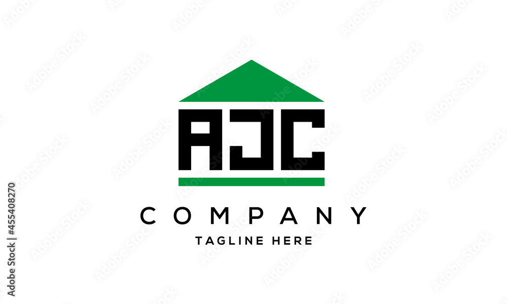 AJC three letter house for real estate logo design AJC three letter house for real estate logo design