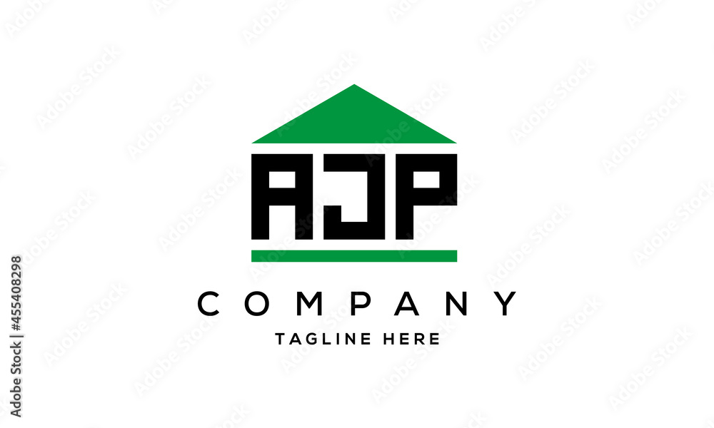 Fototapeta premium AJP three letter house for real estate logo design