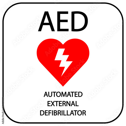 AED,automated external defibrillator flat vector icon