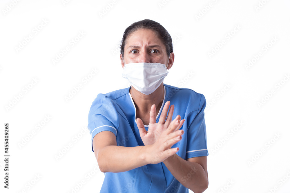 woman with mask. Stop hand woman. Mask face. Virus woman with mask. Stop hand woman. Mask face. Virus