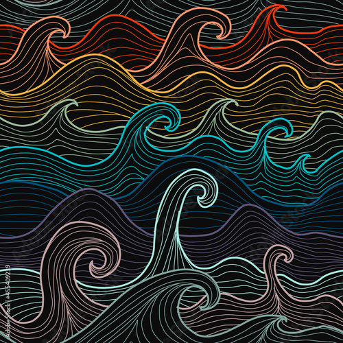 Abstract Sea Background. Seamless Pattern for your design