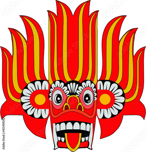 Illustration of a Sri Lankan Traditional Devil Mask(Yaka)