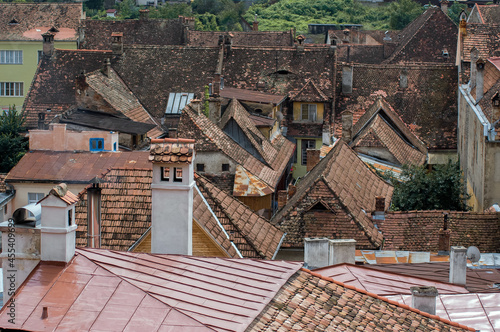 Dachy budynków widok z góry