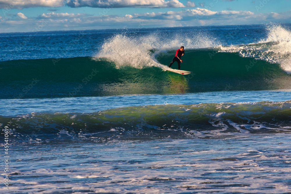 Surfing in the Rincon Classic surfing contest 2015