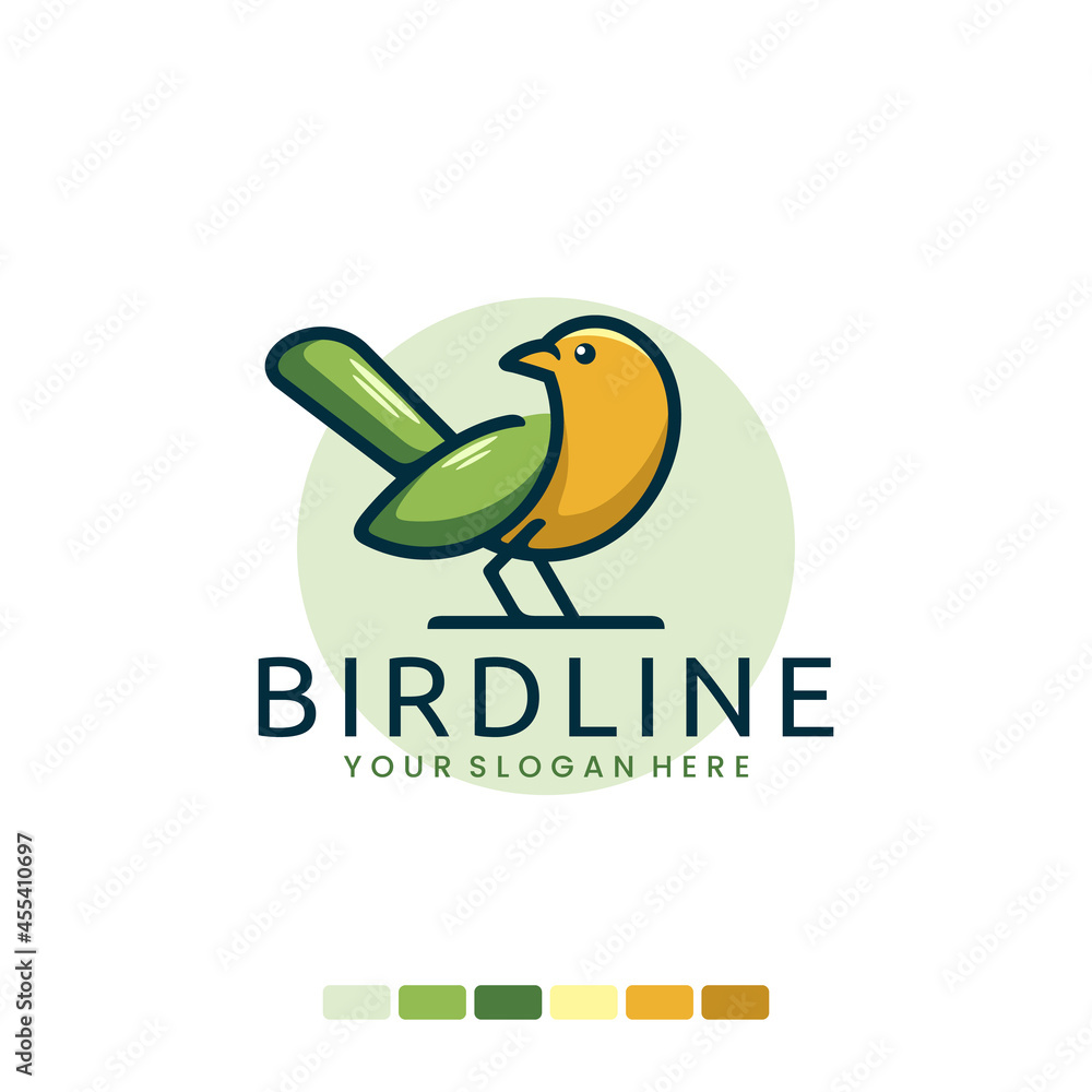 Obraz premium color bird line , logo design inspiration