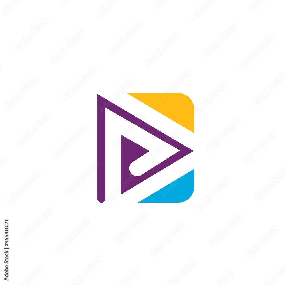 DP letter or play button icon vector illustration concept design DP letter or play button icon vector illustration concept design