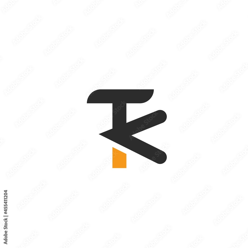 tk Letter concept design icon  Vector Illustration template