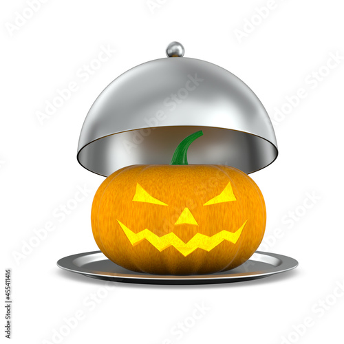 halloween pumpkin on white ...