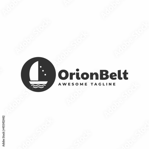 Принти на полотні Vector Logo Illustration Orion Belt Silhouette Style.