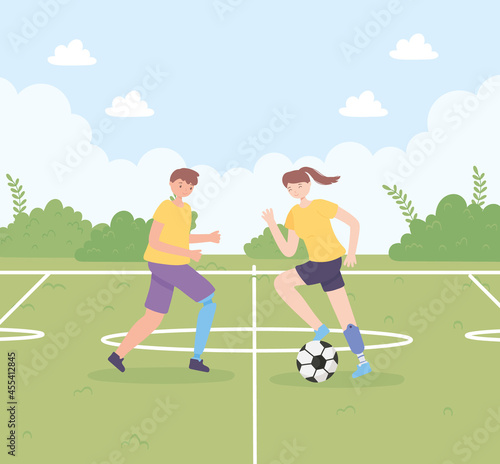 disabled kids play soccer