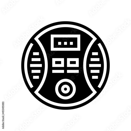 carbon monoxide detector glyph icon vector. carbon monoxide detector sign. isolated contour symbol black illustration