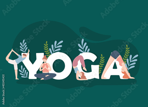 yoga inscription and people