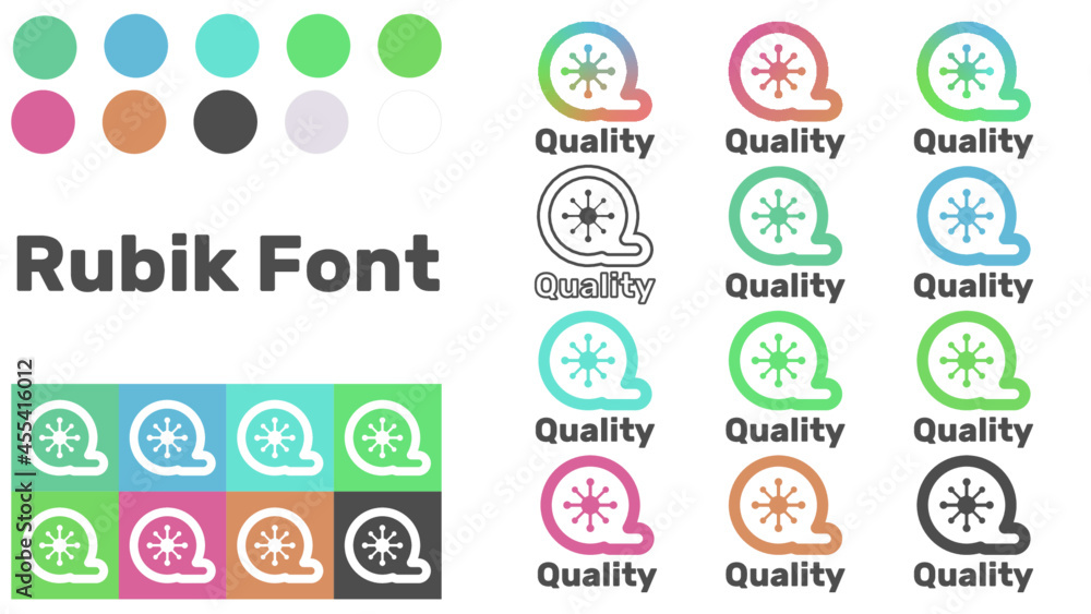 Letter Q logo variations Letter Q logo variations