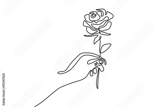 Continuous line drawing han...